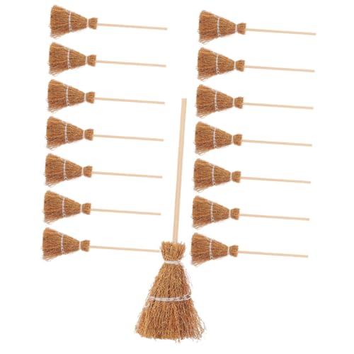 VICASKY 15 Stück Miniatur Besen Dekoration Halloween Weihnachts Deko für Mikro Landschaften Holzmaterial Realistische Mini Besen für Puppenhaus Kreativ Lustig VICASKY 15 Stück Miniatur Besen Dekoration Halloween Weihnachts Deko für Mikro Landschaften Holzmaterial Realistische Mini Besen für Puppenhaus Kreativ Lustig von VICASKY