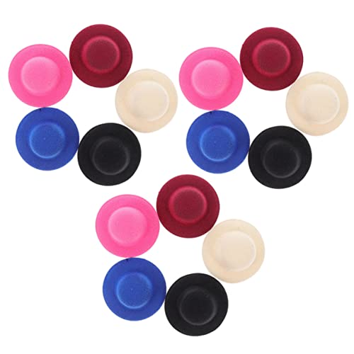 VICASKY 15 Stück Miniatur Hüte für Puppen Teiliges DIY Dekoration für Puppen Vielseitige Bastelaccessoires Geeignet für Verschiedene Puppenarten Langlebige Materialien von VICASKY