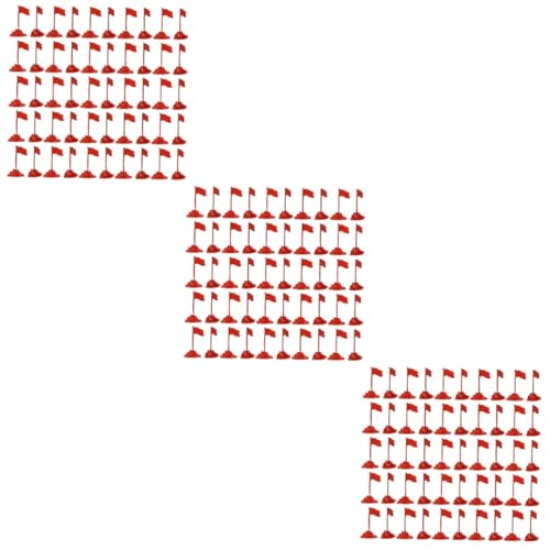 VICASKY 150 Sätze Sandtisch Rote Fahne Markierungsfähnchen Aus Kunststoff Miniatur-tischfahne Tischfahne Mit Halter Rote Fahne Aus Kunststoff Rote Flagge Sandkasten Plastik Spielzeugzimmer von VICASKY