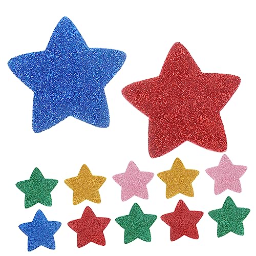 VICASKY 15St Sternaufkleber schwarz Light licht Geschenkverpackung deko ziernieten Glitter Aufkleber Stern zum Basteln Glitzeraufkleber Schaumsternaufkleber Sternaufkleber klein Eva-Schaum von VICASKY