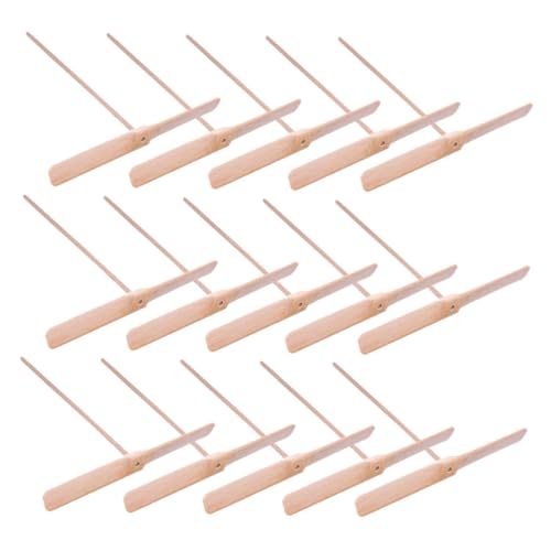 VICASKY 15st Bambuslibelle Aus Holz Fliegende Mini-drohne Flugzeugspielzeug Moskito-Armband Fliegendes Hubschrauber Schwebender Fußball Moskitonetz Hölzern Beige von VICASKY
