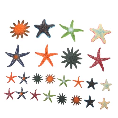 VICASKY 16 Stück Teiliges Sea Star Figuren Realistische Meeresbewohner Deko Bunte Soft tiermodelle für Kinderzimmer Schwimmbadspielzeug Lebensechte Meeres Themen Tischdekoration von VICASKY
