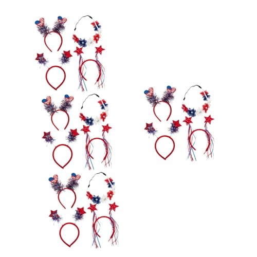 VICASKY 16 Teiliges Dekorative Haarschleifen für Damen Langlebige Independence Day Party Haarreifen mit Kreativem Design Geeignet als Stylisches Kopfschmuck Accessoire für Festumzüge von VICASKY