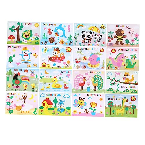 VICASKY 16Er-Pack Mosaikaufkleberkunst für basteln für bastelmaterial für bastelzeug für pädagogisches Aufkleberspielzeug Basteln von Vorräten für VICASKY 16Er-Pack Mosaikaufkleberkunst für basteln für bastelmaterial für bastelzeug für pädagogisches Aufkleberspielzeug Basteln von Vorräten für von VICASKY