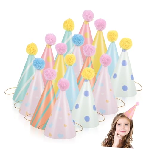 VICASKY 16st Geburtstagshut Geburtstagsparty-zubehör Geburtstag Kopfbedeckung Geburtstagsparty-hüte Für Kleine Geburtstagshüte Hüte Für Stofftiere Dekorationen Clownhut Papier von VICASKY