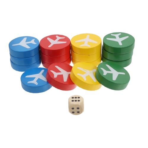 VICASKY 16st Kinderteppich Fliegendes Schach Dame Paar Fliegt Schach Chinesische Brettspiele Flugzeug-brettspiel Taschenschach Schachmatte Flugschachspiele Flugzeugschach Kiefernholz von VICASKY