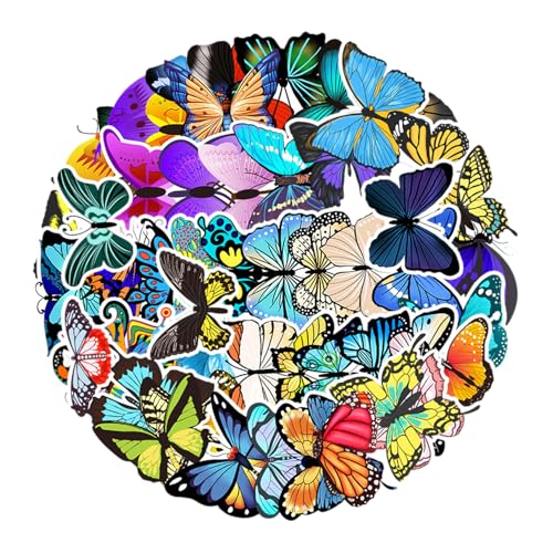 VICASKY 174 Stück Schmetterlingsaufkleber Cartoon Aufkleber Wasserfeste Aufkleber Gepäckdekoration Aufkleber Scrapbooking Aufkleber Flaschenaufkleber Kunstwerke Dekore von VICASKY
