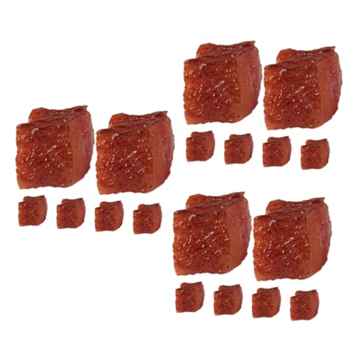 VICASKY 18 STK Gefälschtes Gekochtes Fleisch Küchendekor Requisite Für Gefälschtes Fleisch in Der Küche Gekochtes Gefälschtes Fleischmodell Food-Modell Plastikfälschung PVC Keine Schnalle von VICASKY