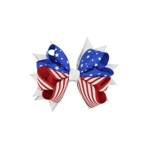 VICASKY 18 Stck. Teiliges Haarschmuck für Mädchen mit Stern und Streifen Flaggenmuster Langlebige Schleifen Haarspangen in Rot Weiß und Silber für Unabhängigkeitstag Nationalfeiertag und VICASKY 18 Stck. Teiliges Haarschmuck für Mädchen mit Stern und Streifen Flaggenmuster Langlebige Schleifen Haarspangen in Rot Weiß und Silber für Unabhängigkeitstag Nationalfeiertag und von VICASKY