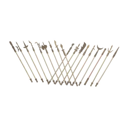 VICASKY 18 Stück Teiliges Mini Zinklegierung Chinesische Antike Waffenmodelle Detailreiche Metallornamente für Sammler und Dekoration Robuste Mini aus Zinklegierung für Lernspielzeug und von VICASKY