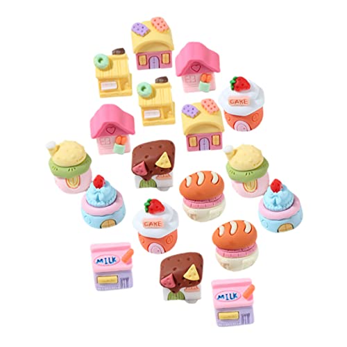 VICASKY Einzigartiges Cartoon- -Ornament-Set – 18-teiliges Lebensmittelspielzeug Aus Kunstharz Zum Basteln Heimdekoration Miniatur-hausdekoration VICASKY Einzigartiges Cartoon- -Ornament-Set – 18-teiliges Lebensmittelspielzeug Aus Kunstharz Zum Basteln Heimdekoration Miniatur-hausdekoration von VICASKY