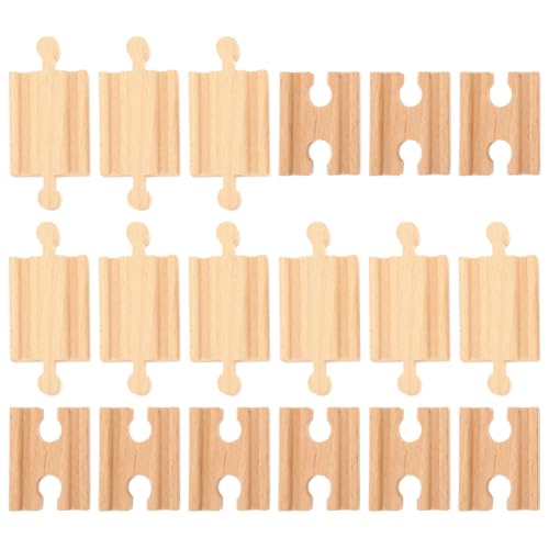VICASKY 18Pcs Holzstrecke Expansions -Set Bridges Straight Train Track Accessoires Für Große Spielerbahnstrecken Railway von VICASKY
