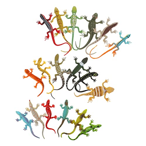 VICASKY 18pcs Realistische Plastik Echse Spielzeug Echsen -Figur -Simulation Tier Reptilien Spielzeug Kinderspielzeug Spielzeug von VICASKY
