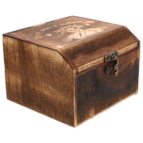 VICASKY 1Pc Halloween Streich Scare Box Holz Gruseliges Lustiges Spielzeug der Hexe mit Horror Sound und Licht ohne Batterie (Rote Haare Hexe mit Zufälliger Gesichtsausdruck Körper) von VICASKY