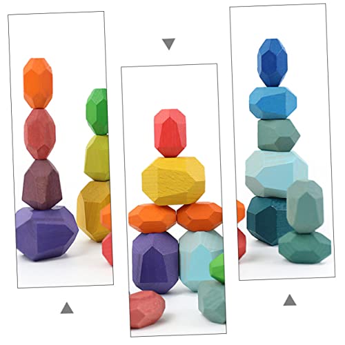 VICASKY 1Satz Bunter Stapelspielzeug aus Hochwertigem Buchenholz Teile Fördert Kreativität und Konzentration Sicheres für Jungen und VICASKY 1Satz Bunter Stapelspielzeug aus Hochwertigem Buchenholz Teile Fördert Kreativität und Konzentration Sicheres für Jungen und von VICASKY
