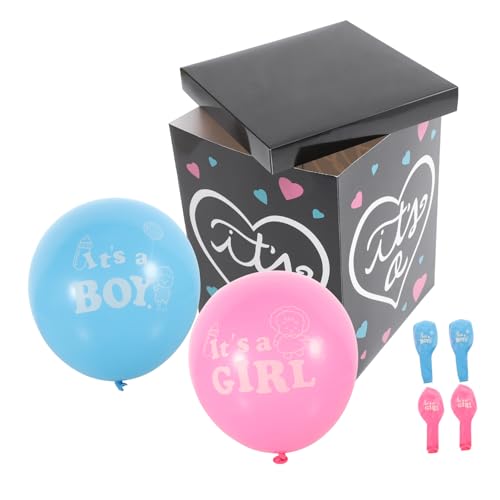 VICASKY 1Satz Geschlechtsoffenbarungsbox mit Luftballons für Babyparty Papierbox für Geschlechtsoffenbarung Dekorative für Shower Leuchtende Farben und Elegantes Design VICASKY 1Satz Geschlechtsoffenbarungsbox mit Luftballons für Babyparty Papierbox für Geschlechtsoffenbarung Dekorative für Shower Leuchtende Farben und Elegantes Design von VICASKY