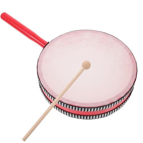 VICASKY 1Satz Handtrommel mit Holzgriff und Trommelstock Percussion Instrument für Aufführungen Partys und Musikfestivals Leicht Langlebig von VICASKY