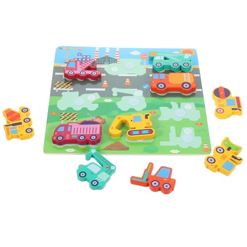 VICASKY 1Satz Holz Peg Puzzles für Pädagogisches Lernspielzeug für Vorschulkinder Geeignet für Kognitive Fähigkeiten und Feinmotorik Sicheres und Langlebiges Holzmaterial von VICASKY