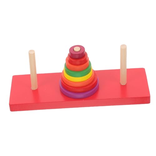 VICASKY 1Satz Holz Stapelturm Ringstapelspiel für Pädagogisches Kreativität und Motorischen Fähigkeiten für Kleinkinder und Vorschulkinder von VICASKY