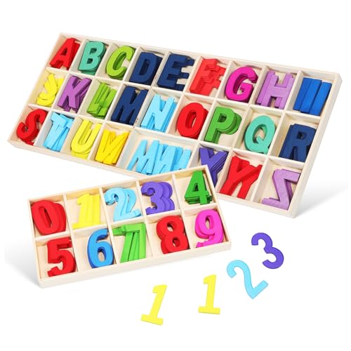 VICASKY 1Satz Holzbuchstaben und Holzpuzzle für Pädagogische Buchstabenblöcke für Wort und Rechenübungen Sicher und Glatt Poliert für Kreatives Lernen VICASKY 1Satz Holzbuchstaben und Holzpuzzle für Pädagogische Buchstabenblöcke für Wort und Rechenübungen Sicher und Glatt Poliert für Kreatives Lernen von VICASKY