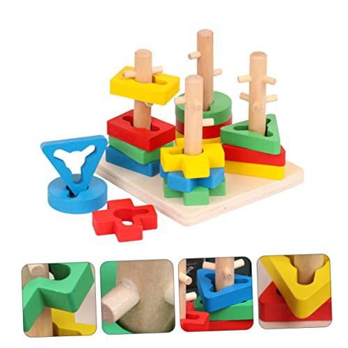VICASKY 1Satz Holzpuzzle für Kleinkinder Formen Sortierer und Stapelspielzeug Geometrische Bausteine für Interaktives Lernen Vorschulspielzeug Motorik und Kreativität VICASKY 1Satz Holzpuzzle für Kleinkinder Formen Sortierer und Stapelspielzeug Geometrische Bausteine für Interaktives Lernen Vorschulspielzeug Motorik und Kreativität von VICASKY