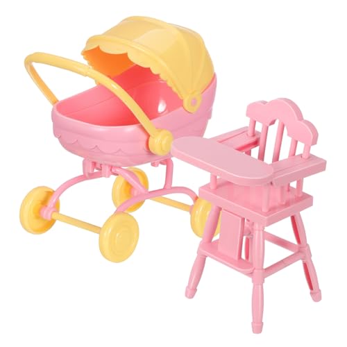 VICASKY 1Satz Kinderwagen für Puppen Hochstuhl aus Tragbar Leicht Realistisch für Kleinkinder und Fantasievolles von VICASKY