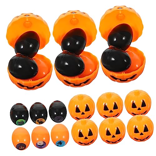 VICASKY 1Satz Kürbis Design Süßigkeitenhalter Stempel Teiliges Halloween Party Zubehör Tragbare Eierform für Trick oder Treat für Festlichkeiten von VICASKY
