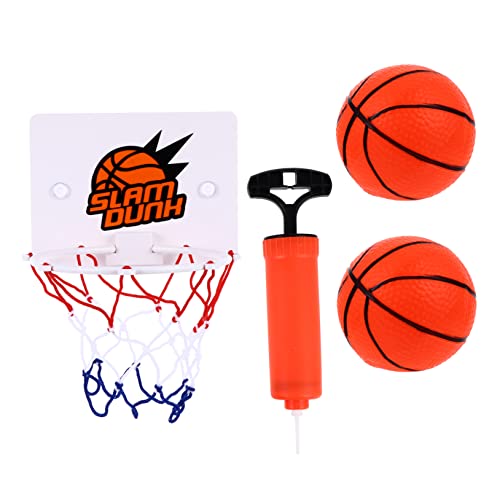 VICASKY 1Satz Mini Basketballkorb für Teilig mit Luftpumpe Cartoon Basketballspielzeug für Drinnen Installieren Fördert Sportinteresse und Hand Auge Koordination von VICASKY