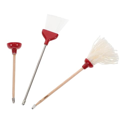 VICASKY 1Satz Miniatur Reinigungsset für Puppenhaus Teiliges Zubehör mit Besen und Toilettenkolben für Badezimmer und Kleine Modelle Robust und Tragbar VICASKY 1Satz Miniatur Reinigungsset für Puppenhaus Teiliges Zubehör mit Besen und Toilettenkolben für Badezimmer und Kleine Modelle Robust und Tragbar von VICASKY