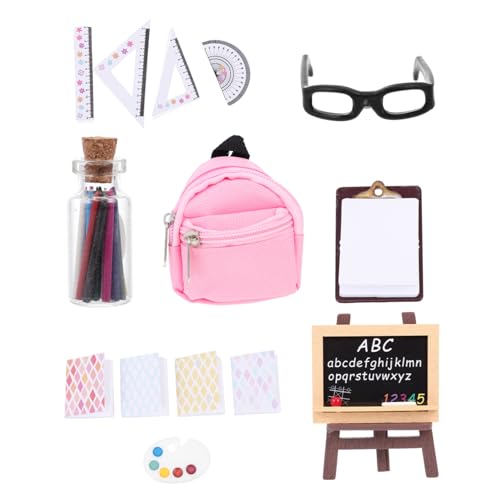 VICASKY 1Satz Miniatur Schulrucksack Modellspielzeug für Puppenhäuser Exquisites Tragbares Zubehör aus Hochwertigem Material für Kreative Interaktion und DIY Dekoration VICASKY 1Satz Miniatur Schulrucksack Modellspielzeug für Puppenhäuser Exquisites Tragbares Zubehör aus Hochwertigem Material für Kreative Interaktion und DIY Dekoration von VICASKY