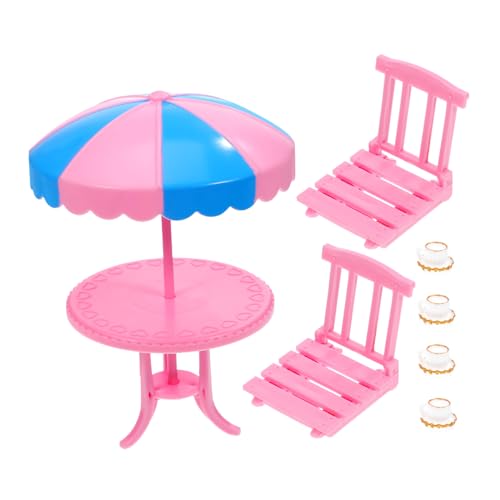 VICASKY 1Satz Miniaturmöbel für Puppenhaus Goldrandige Kaffeetassen Teiliges Pinkes Stuhl aus Robustem Realistische Dekoration für Puppenhauszubehör VICASKY 1Satz Miniaturmöbel für Puppenhaus Goldrandige Kaffeetassen Teiliges Pinkes Stuhl aus Robustem Realistische Dekoration für Puppenhauszubehör von VICASKY