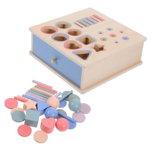 VICASKY 1Satz Montessori Münzbox aus Holz Lernspielzeug für Kleinkinder Kreative Form und Farberkennung Fördert Kognitive Fähigkeiten und Hand Augen Koordination Sicher von VICASKY