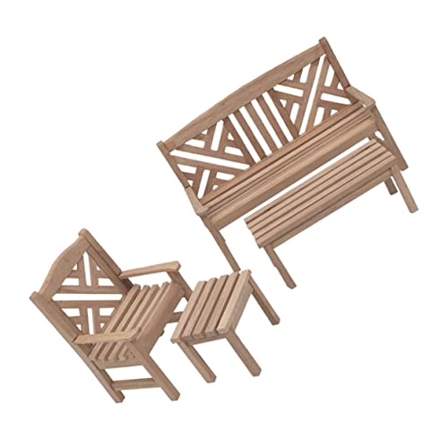 VICASKY 1Satz Puppenhaus Möbel für Bestehend und Stühlen für DIY Landschaften und Garten Dekoration von VICASKY