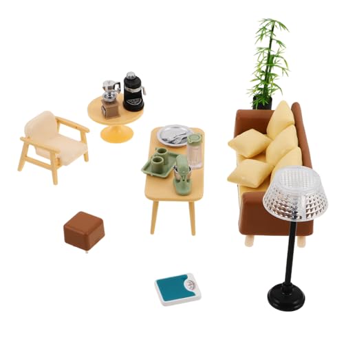 VICASKY 1Satz Realistisches Sofa und Couchtisch für Fotografie Requisiten und DIY Dekoration für Kreative Miniatur Szenen von VICASKY