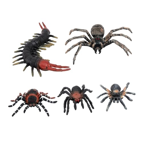VICASKY 1Satz Spinnen Realistische Gefälschte Spinne und Hundertfüßer für Halloween Dekoration Trickspielzeug und Insekten Lernen für Sturz und Korrosionsbeständig von VICASKY