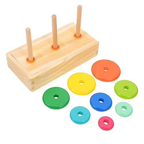 VICASKY 1Satz Stapelspielzeug für Kleinkinder Holzspielzeug mit Bunten Stapelringen Fördert die Motorischen Fähigkeiten und Kreative für Kleinkinder Ab VICASKY 1Satz Stapelspielzeug für Kleinkinder Holzspielzeug mit Bunten Stapelringen Fördert die Motorischen Fähigkeiten und Kreative für Kleinkinder Ab von VICASKY