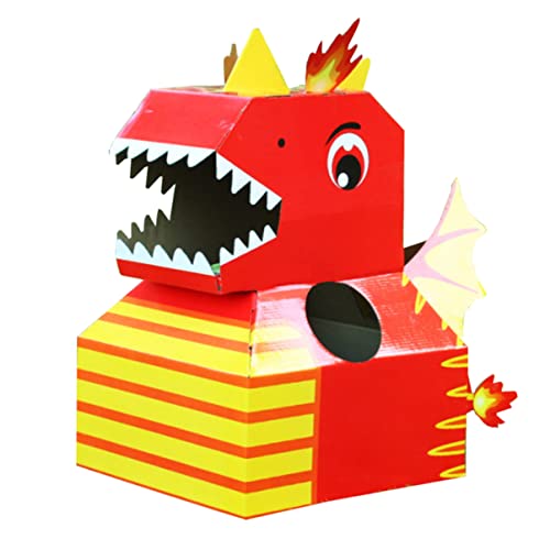 VICASKY 1Stk Dinosaurier-Kopf Dinosaurier-Karton Kleidung für dinosaurierkostüme für kinderkostüme dinosaurier DIY dinosaurier karton Kleidung aus Dinosaurierpapier von VICASKY