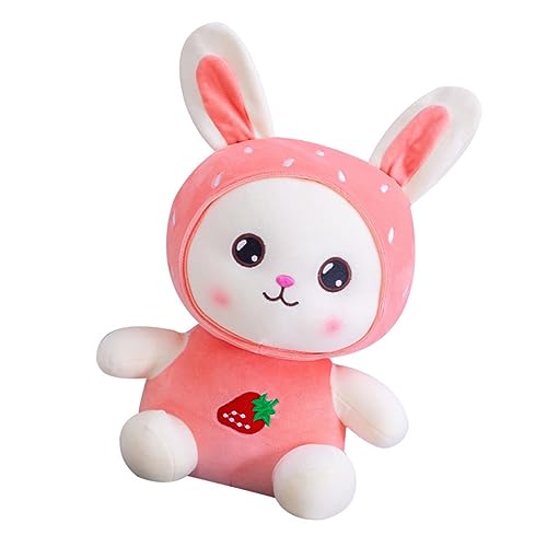 VICASKY 1Stk Kaninchenpuppe Hasenspielzeug Hasenpuppenspielzeug kinderzimmer zubehör kinderkopfkissen Spielzeuge Kinderspielzeug Puppenschmuck Cartoon-Wurfskissen Obst Ornamente Rosa von VICASKY