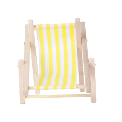 VICASKY 1Stk Mini-Stuhl für kinderspielzeug gelbe spielhaus Accessoires Strand-Essentials für die Familie Puppenmöbel Strandkorb-Modell Mini-Strandkorb Hölzern Yellow VICASKY 1Stk Mini-Stuhl für kinderspielzeug gelbe spielhaus Accessoires Strand-Essentials für die Familie Puppenmöbel Strandkorb-Modell Mini-Strandkorb Hölzern Yellow von VICASKY