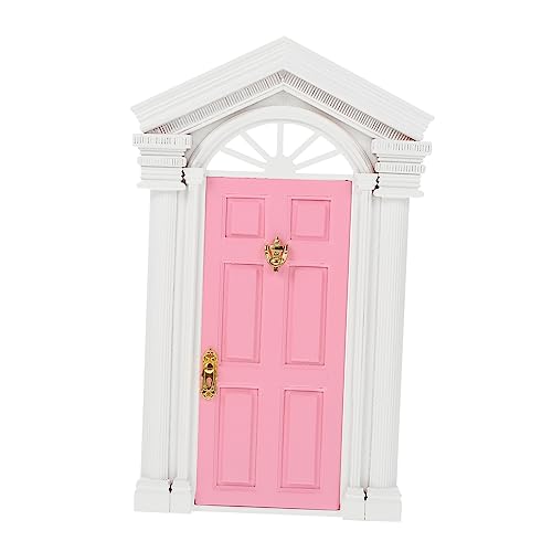 VICASKY Handgefertigte Miniatur-haustür Im Maßstab 1/12 Mini-zubehörtür Mit 6 Paneelen Und Holzkonstruktion Für Puppenhaus von VICASKY