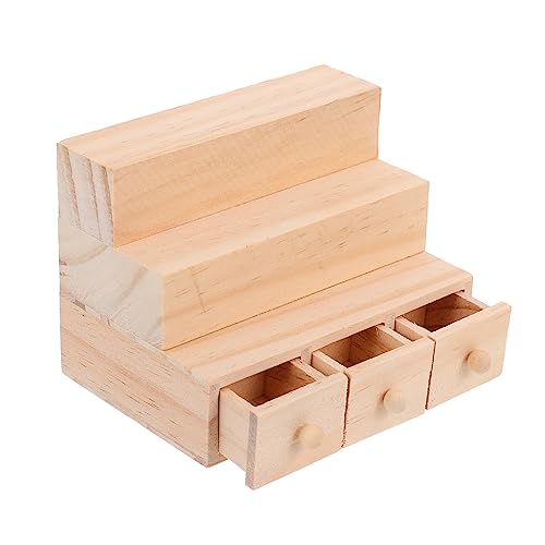 VICASKY Puppenhaus Mini Schrank Spielzeug - Aus Sicherem Holzmaterial Mini Ornament VICASKY Puppenhaus Mini Schrank Spielzeug - Aus Sicherem Holzmaterial Mini Ornament von VICASKY
