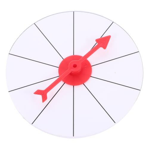 VICASKY 1Stk Regenbogen-Gewinnrad Spielstock Tisch-Spinnrad Spielrad Sport Fasching Spiele klobürste wandmontage Ziehspiel hängender Plattenspieler Spiel Wendeplatte Plastik Weiß von VICASKY