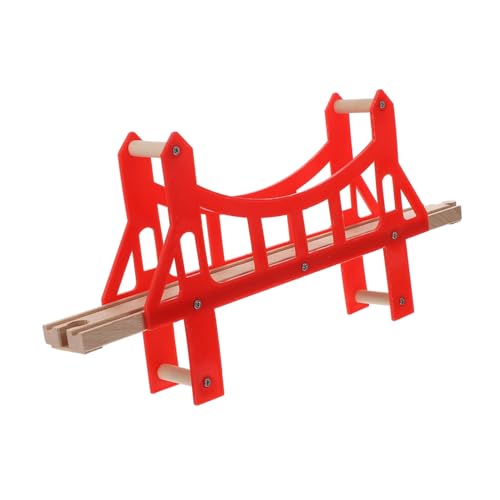 VICASKY Zugbrücke Gleisbrücke Zubehör Holzeisenbahn Erweiterung Kinder Bausteine von VICASKY