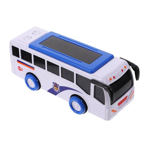 VICASKY 1Stück Bus Modellspielzeug Mit Licht Und Sound Farbige Polizeifahrzeug Für Kreativität Und Praktischen Fähigkeiten Langlebiges Kunststoffspielzeug von VICASKY