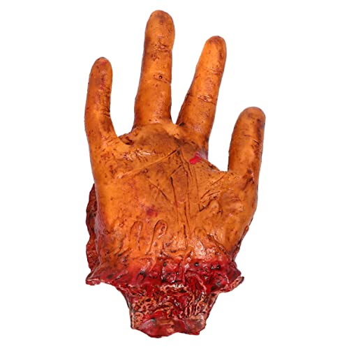 VICASKY 1Stück Halloween Blutige Abgetrennte Hand Deko Realistisches Körperteil Prop für Gruselige Halloween Hochwertiges PU Material für Partys und Streichspielzeuge VICASKY 1Stück Halloween Blutige Abgetrennte Hand Deko Realistisches Körperteil Prop für Gruselige Halloween Hochwertiges PU Material für Partys und Streichspielzeuge von VICASKY