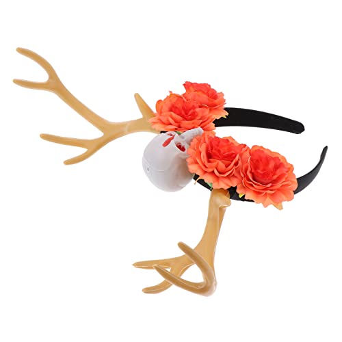 VICASKY 1Stück Halloween Haarreif mit Rotwildhorn und Exklusives Cosplay Stirnband für Damen für Halloween Partys Sorgt für Auffällige Looks und Festliche von VICASKY