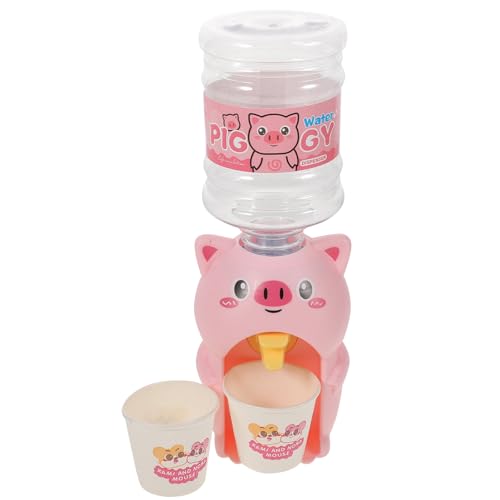 VICASKY 1stk Mit Wasserspender Miniaturlebensspielszenenmodell Spielbecken Mit Fließendem Wasser Lernspielzeug Für Mini- Kind Trinkt Trinkbrunnen Plastik Rosa von VICASKY
