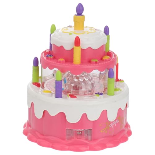 VICASKY 1stk Musikkuchenspielzeug Kuchenspielzeug Für Kinderspielzeug Essen Spielendes Pädagogisches Für Rosa Elektronisches Bauteil von VICASKY