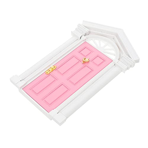 VICASKY 1stk Puppenhaus-mini-tür Minitür Terrarium Miniatur Mini-türmodell- Miniaturtür Bonsai- Mikrotür Kleine Holztür Holztürmodell Mini-Dekoration Hölzern Rosa von VICASKY
