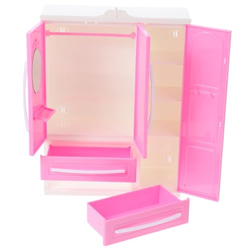 VICASKY 1stk Puppenkleiderschrank Mini-hausmöbelzubehör Möbel Schrank Mini Schrank Puppenmöbel Kinderspielzeug Kleiderschrank Für Puppenkleider Puppenschrank Puppengarderobe Abs Rosa VICASKY 1stk Puppenkleiderschrank Mini-hausmöbelzubehör Möbel Schrank Mini Schrank Puppenmöbel Kinderspielzeug Kleiderschrank Für Puppenkleider Puppenschrank Puppengarderobe Abs Rosa von VICASKY